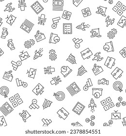 Gear, Cogwheel, Computer, Money, Spaceship, Progress bar Seamless Pattern for printing, wrapping, design, sites, shops, apps  