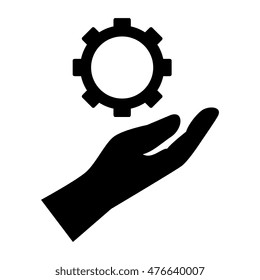 gear cogwheel device mechanical power transmission silhouette vector illustration