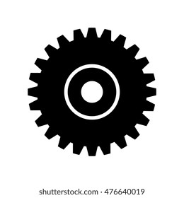 gear cogwheel device mechanical power transmission silhouette vector illustration