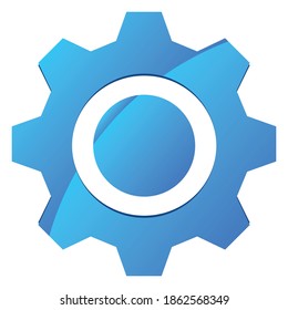Gear, cogwheel, gearwheel icon, symbol and logo. Setup, customization, technical concept vector logo