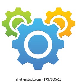 Gear, Cogwheel, Gearwheel Icon, Symbol And Logo. Illustration For Setup, Customization, Technical, And Industrial Concepts