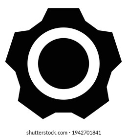 Gear, cogwheel, gearwheel icon, symbol and logo. Illustration for setup, customization, technical, and industrial concepts