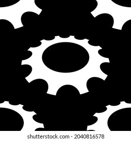 Gear, cogwheel, gearwheel seamlessly repeatable pattern, background