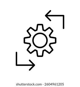Gear and cogwheel icon. Business process, workflow and productivity symbol icon vector illustration.