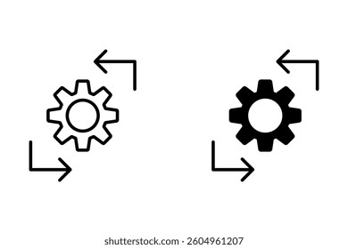 Gear and cogwheel icon. Business process, workflow and productivity symbol icon vector illustration.