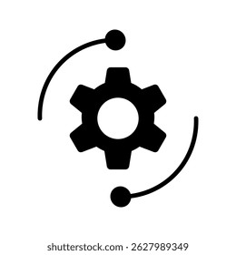 Gear and cogwheel icon. Business process, workflow and productivity symbol icon vector illustration.	
