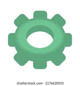 gear cogwheel icon isolated flat