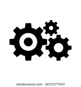 Gear cogwheel icon, Mechanical engineering, Vector illustration