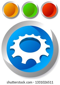 Gear, cogwheel icon for repair, developement and such themes