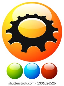 Gear, cogwheel icon for repair, developement and such themes