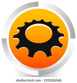 Gear, cogwheel icon for repair, developement and such themes
