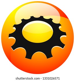 Gear, cogwheel icon for repair, developement and such themes