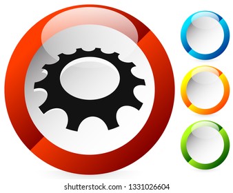 Gear, cogwheel icon for repair, developement and such themes