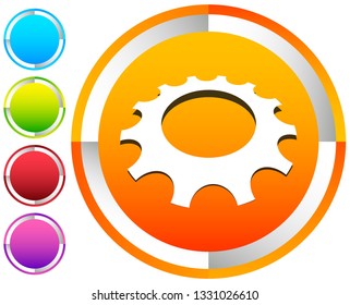 Gear, cogwheel icon for repair, developement and such themes