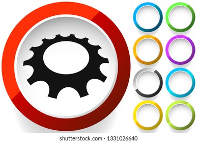 Gear, cogwheel icon for repair, developement and such themes