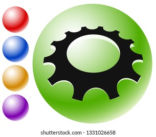 Gear, cogwheel icon for repair, developement and such themes