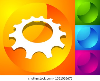 Gear, cogwheel icon for repair, developement and such themes