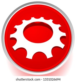 Gear, cogwheel icon for repair, developement and such themes