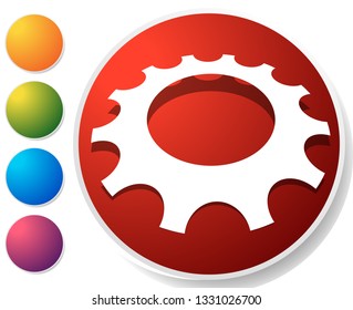 Gear, cogwheel icon for repair, developement and such themes
