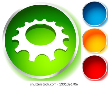 Gear, cogwheel icon for repair, developement and such themes