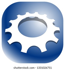 Gear, cogwheel icon for repair, developement and such themes