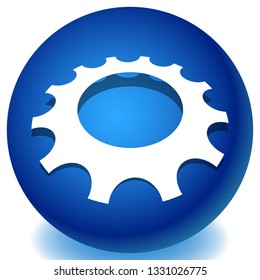 Gear, cogwheel icon for repair, developement and such themes