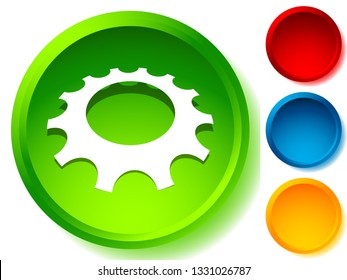 Gear, cogwheel icon for repair, developement and such themes