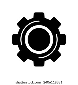 Gear cogwheel icon in trendy flat design. repair sign and symbol.