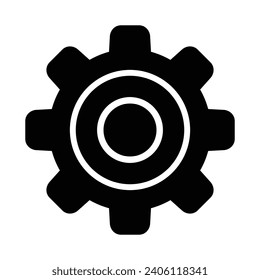 Gear cogwheel icon in trendy flat design. repair sign and symbol.