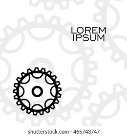 Gear and cogwheel icon. Vector illustration