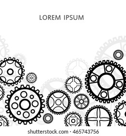 Gear and cogwheel icon. Vector illustration