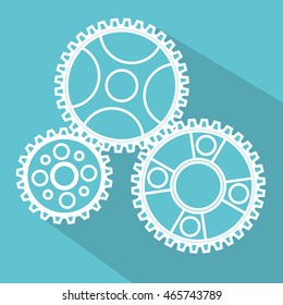 Gear and cogwheel icon. Vector illustration