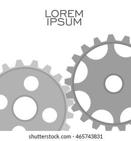 Gear and cogwheel icon. Vector illustration