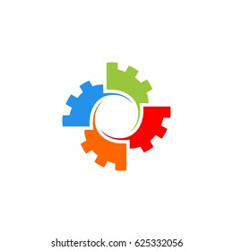 gear cogwheel logo  mechanic industrial symbol