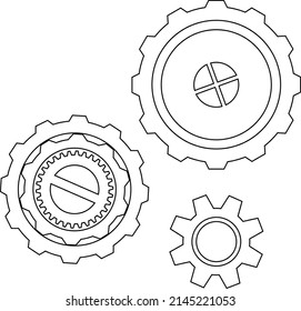 Gear Cogwheel Mechanism Background Vector Illustration Stock Vector