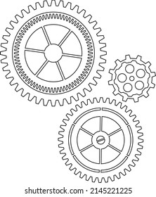 Gear Cogwheel Mechanism Background Vector Illustration Stock Vector