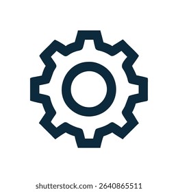 Gear cogwheel for settings icon, Black And write