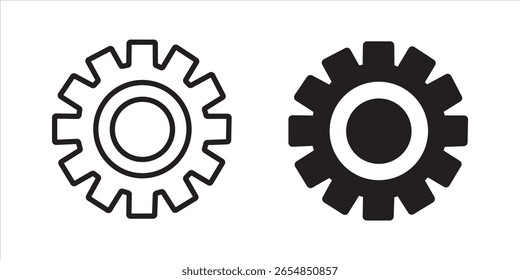 Gear Cogwheel Settings Icon – System Preferences and Configuration Symbol