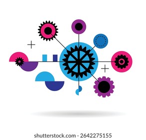 Gráficos Abstractas tecnológicos con Formas geométricas. Diseño gráfico Elementos y recursos Arte vectorial
