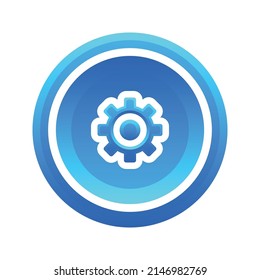 gear coin gradient logo design template icon