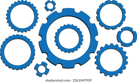 gear collection (collection of vector gear). Can be the app button for web.