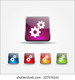 Gear Colorful Vector Icon Design