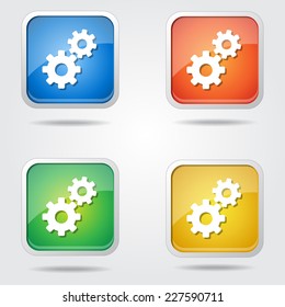 Gear Colorful Vector Icon Design