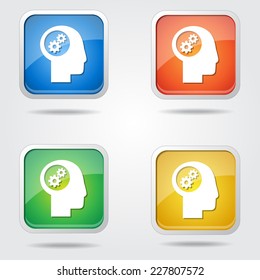 Gear Colorful Vector Icon Design