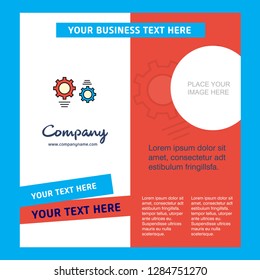Gear Company Brochure Template. Vector Busienss Template