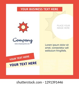 Gear  Company Brochure Template. Vector Busienss Template