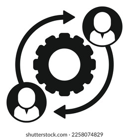 Gear company icon simple vector. Eco united. Earth sdg