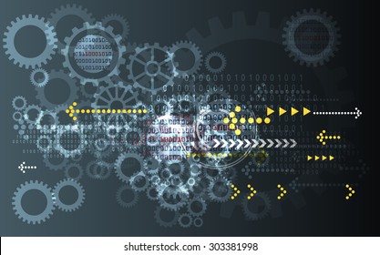 Gear Composition Abstract Background - Illustration as EPS 10 File