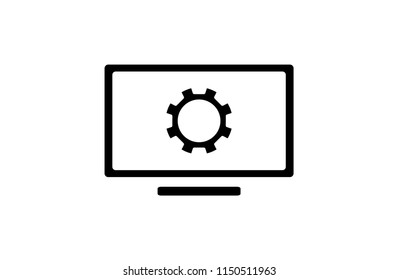 gear, computer, icon, illustration