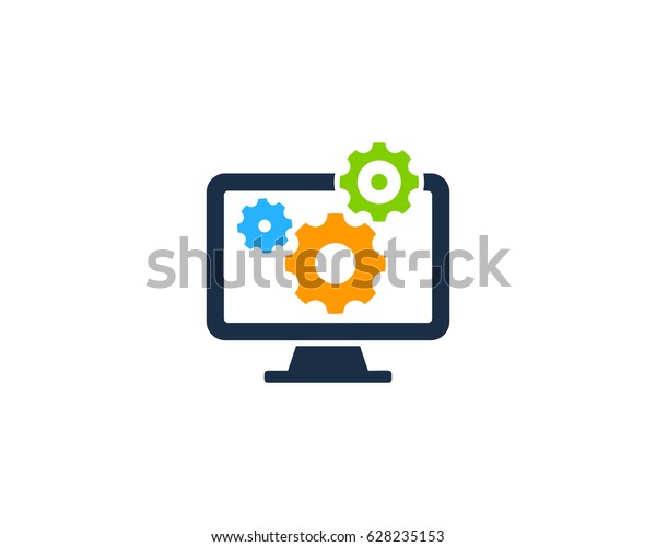 Gear Computer Icon Logo\
Design Element